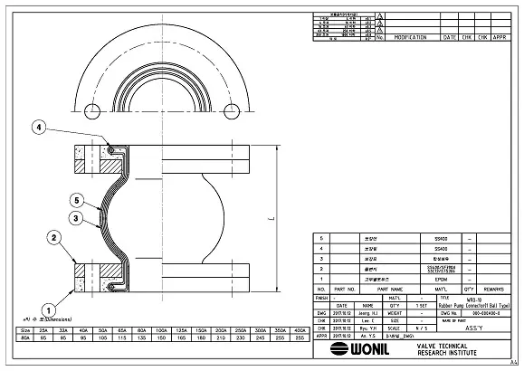 khopnoimem_wro10wonilkorea Bản Vẽ Kỹ Thuật Khớp Nối Mềm Cao Su Wonil Hàn Quốc