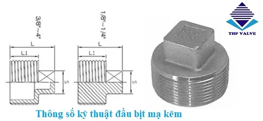 Thông số đầu bịt mạ kẽm