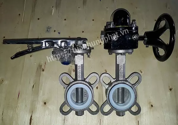 van bướm hàn quốc tay quay inox