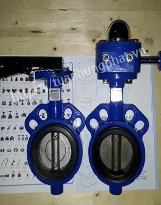 van bướm hàn quốc tay quay DN80 gang