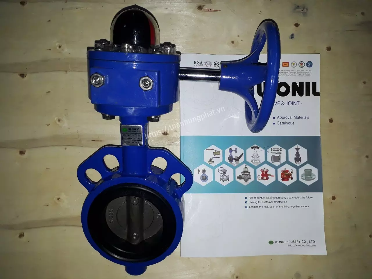 van bướm hàn quốc tay quay DN80