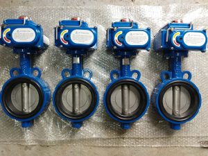 Van bướm gang cánh inox điều khiển điện