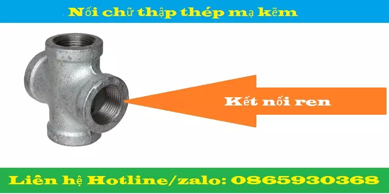 Nối ren chữ thập mạ kẽm