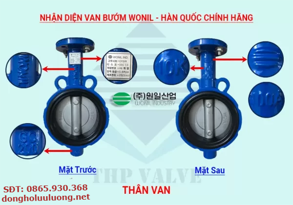 Nhận diện van bướm Wonil chính hãng