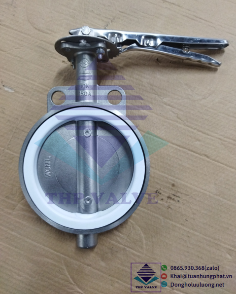 Van bướm inox tay gạt