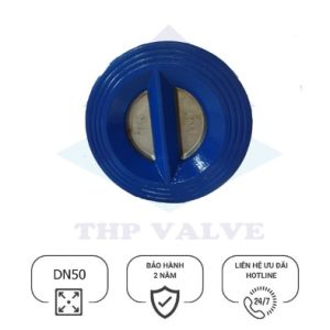 Van 1 chiều cánh bướm gang cánh inox DN50