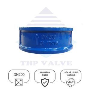 Van 1 chiều cánh bướm gang cánh inox DN200