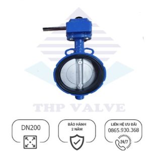 Van bướm gang tay quay DN200