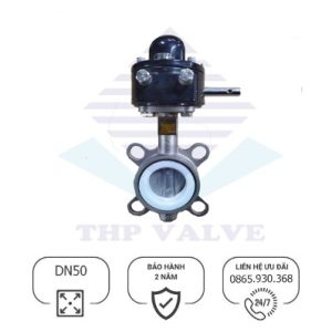Van bướm inox 304 tay quay DN50