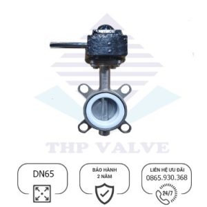 Van bướm inox 304 tay quay DN65