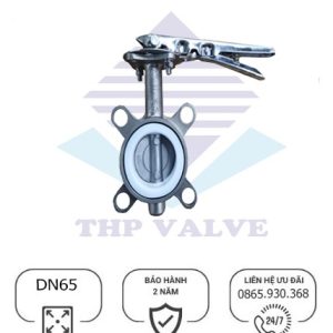 Van bướm inox tay gạt DN65