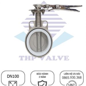 Van bướm inox tay gạt DN100