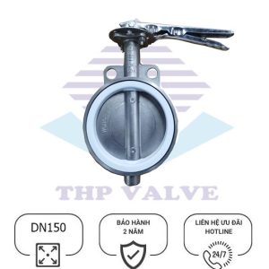 van bướm inox tay gạt DN150