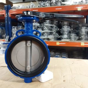 Van bướm tay gạt gang cánh inox DN200